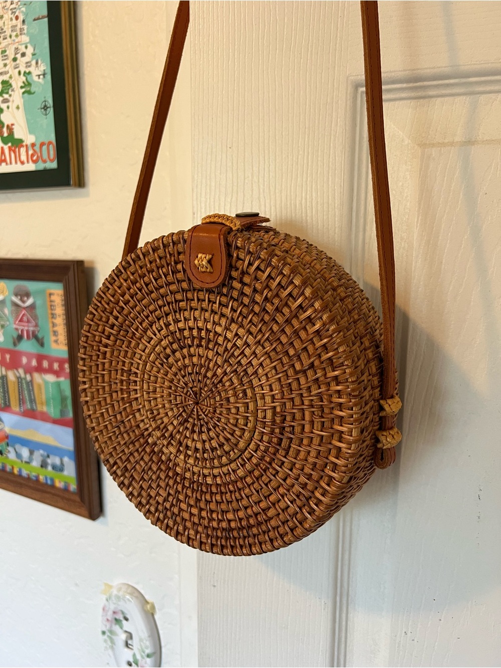 Rattan Crossbody Bag